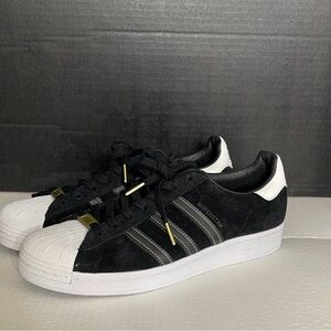 Adidas Superstar Limited Edition gold and suede